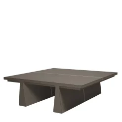 Tavolino in pelle marrone La Linea