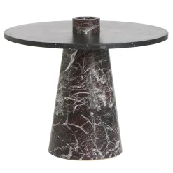 Tavolino Inside Out in marmo rosso/nero di Karen Chekerdjian #1