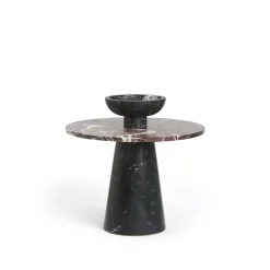 Tavolino Inside Out in marmo rosso/nero di Karen Chekerdjian #2