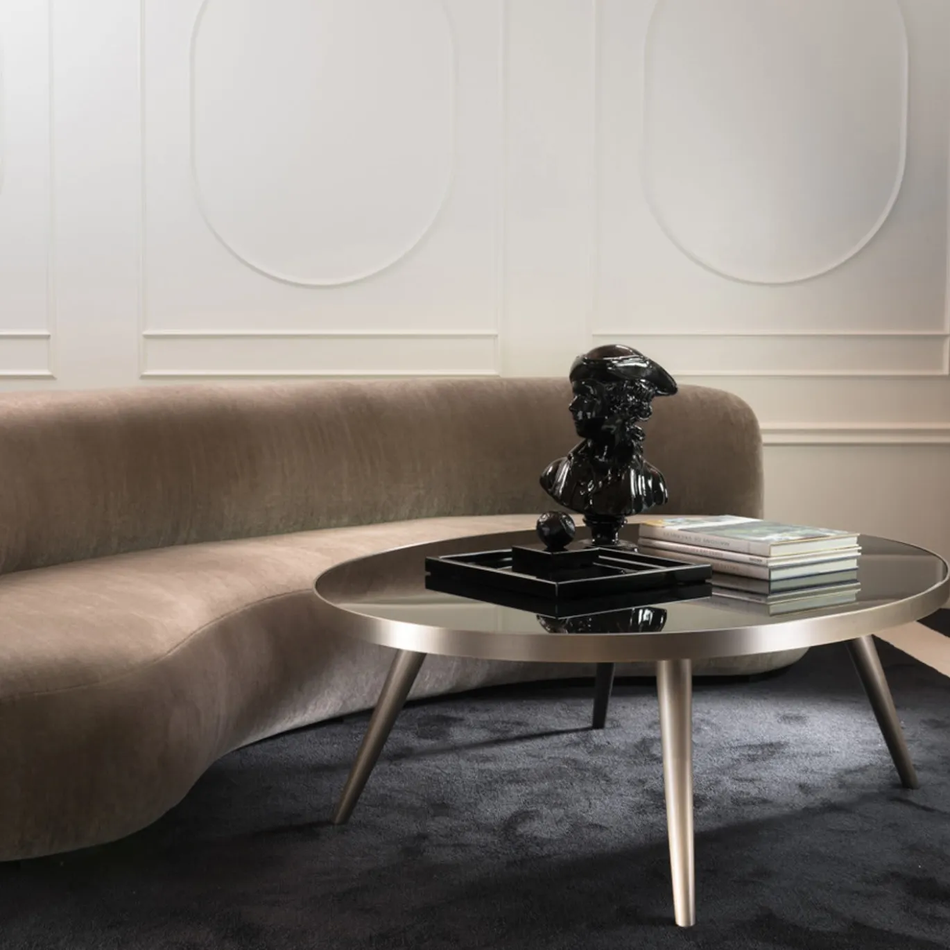 Tavolino Jerome in Ottone Nero