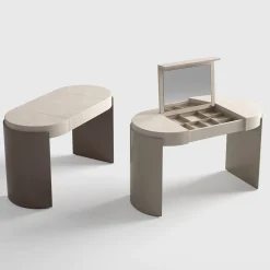 Tavolino Jules in pelle beige