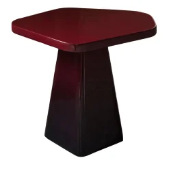 Tavolino Kiro Basso laccato rosso scuro