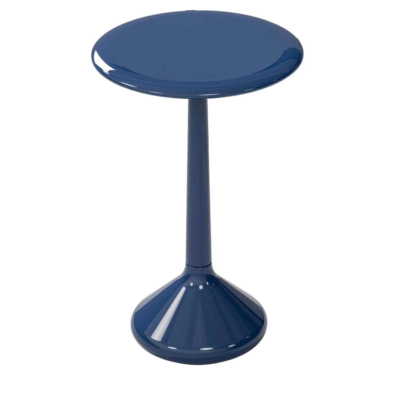 Tavolino laccato lucido blu