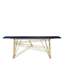 Tavolino Lan blu e oro
