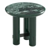 Tavolino laterale Cody 45 rotondo in marmo verde