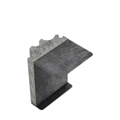 Tavolino laterale in alabastro grigio Innesto