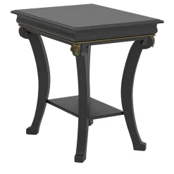 Tavolino laterale medio in legno nero della collezione Studio Privè
