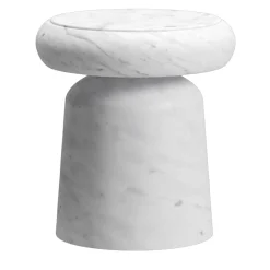 Tavolino Laterale Piccolo in Marmo Gioia Bianco Nissa di Ivan Colominas