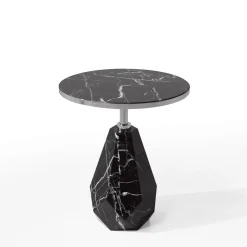 TAVOLINO LATERALE POPIGAI IN MARMO NERO MARQUINA - PONT DES ARTS PARIGI