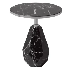 TAVOLINO LATERALE POPIGAI IN MARMO NERO MARQUINA - PONT DES ARTS PARIGI