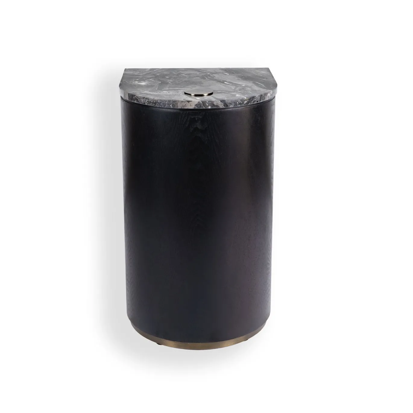 Tavolino laterale Rebel in marmo nero e legno