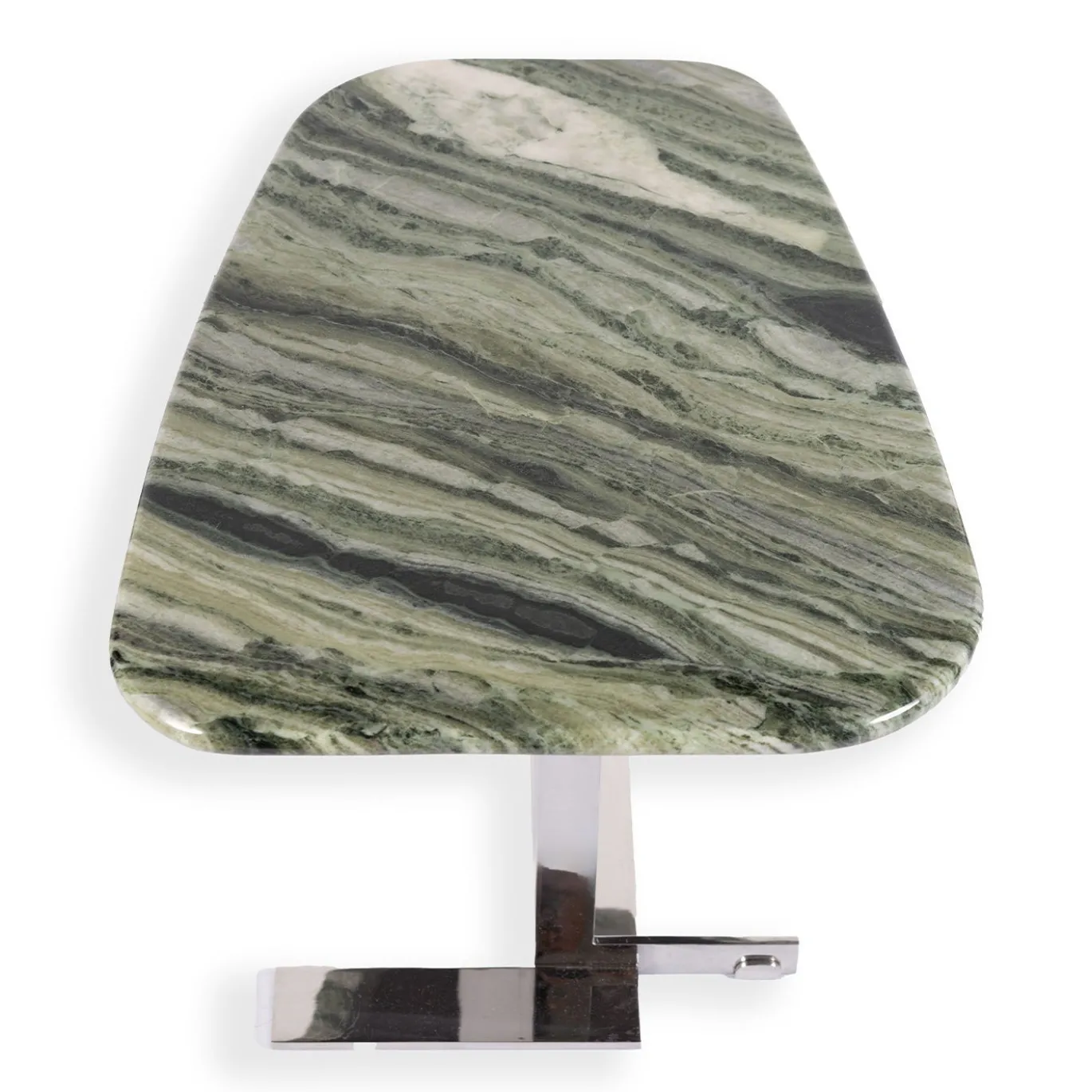 Tavolino laterale rettangolare Still Stone in marmo verde
