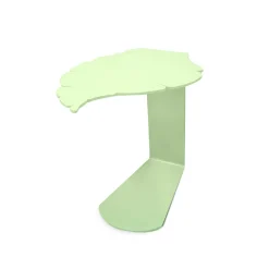 Tavolino Leaf in metallo verde pastello