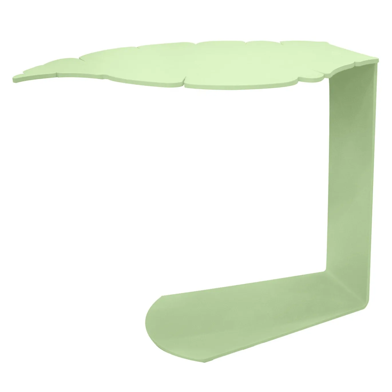 Tavolino Leaf in metallo verde pastello
