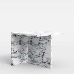Tavolino Linea in marmo Arabescato Bianco by Martage Collection
