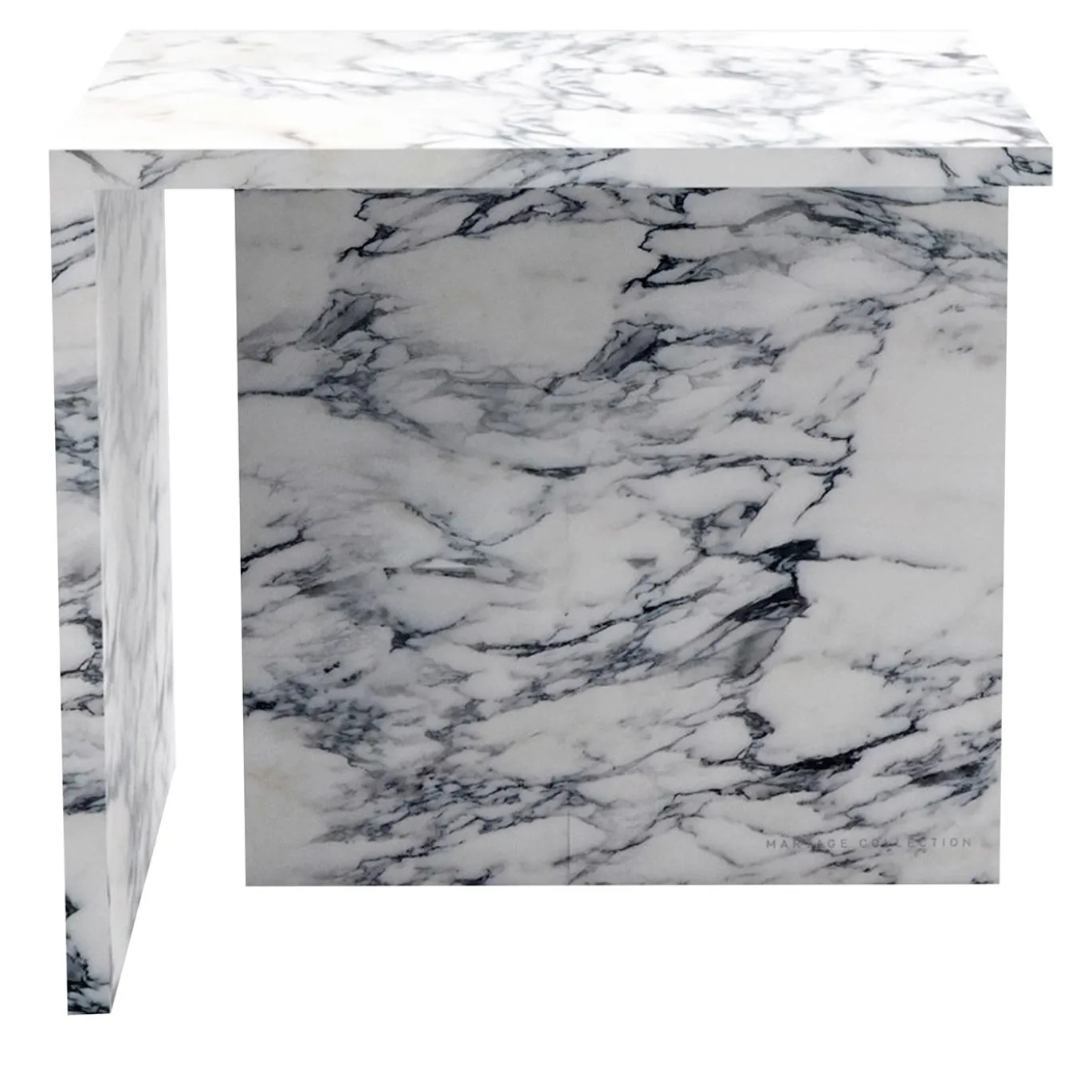 Tavolino Linea in marmo Arabescato Bianco by Martage Collection