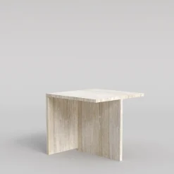 Tavolino Linea in travertino beige by Martage Collection