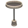 Tavolino Matisse in pelle e rattan - Grande