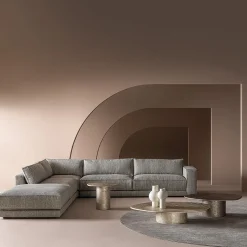 Tavolino medio Atollo con texture color bronzo di CSM
