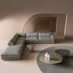 Tavolino medio Atollo con texture color bronzo di CSM