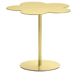Tavolino medio Flowers in ottone satinato di Stefano Giovannoni