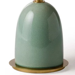 Tavolino medio in ottone e vetro Pins