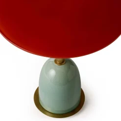 Tavolino medio in ottone e vetro Pins