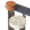 Tavolino Mimante 05 in biomateriali e pietre