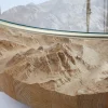 Tavolino Mirage Topographic Marrone di Riccardo Vendrami