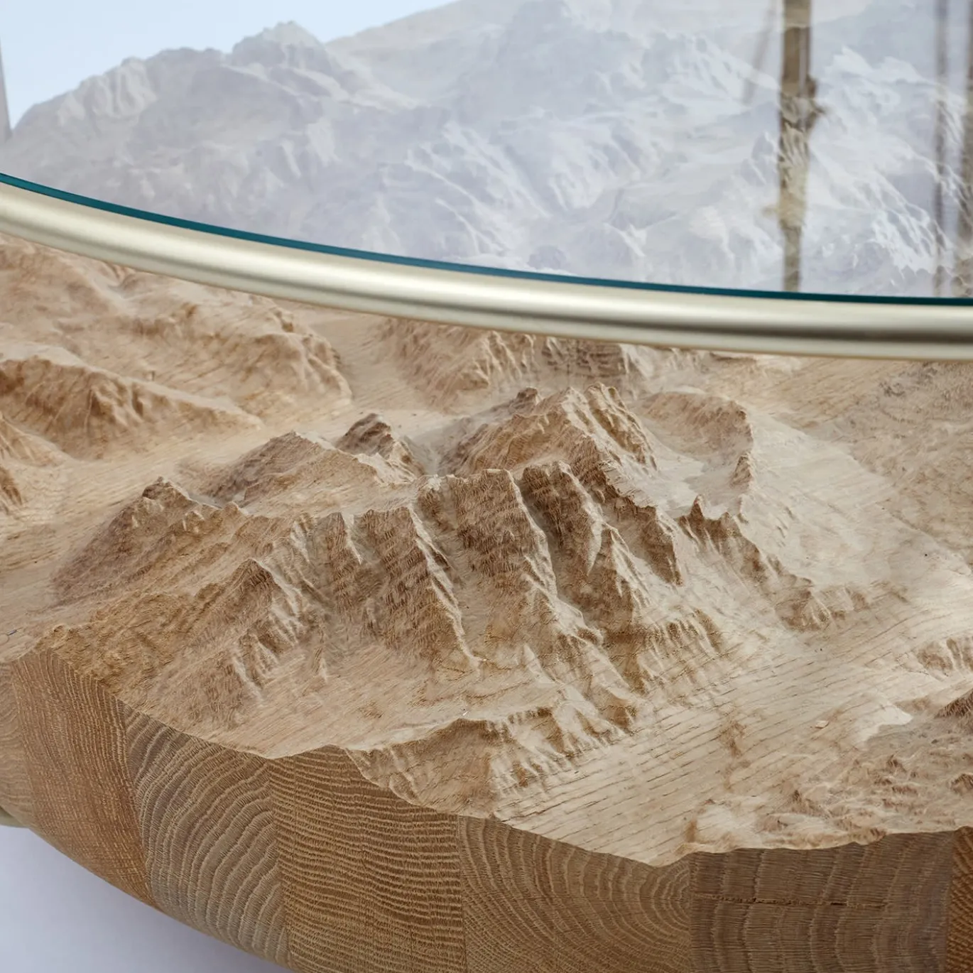Tavolino Mirage Topographic Marrone di Riccardo Vendrami
