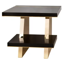 Tavolino nero e oro
