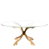 TAVOLINO OVALE DECO - ORO