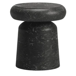 Tavolino piccolo in marmo Marquinia nero Nissa di Ivan Colominas