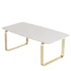Tavolino Plus bianco e oro