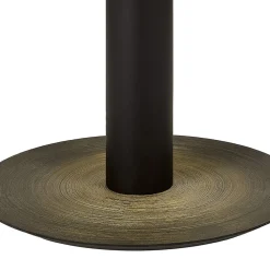 Tavolino Podio a Doppio Piano in Resina Spazzolata Oro