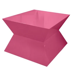 Tavolino Pop & Op Clessidra rosa di Carlo Rampazzi