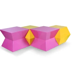 Tavolino Pop & Op Diamante giallo di Carlo Rampazzi