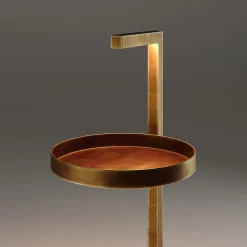 Tavolino Primopiano in ottone con luce LED