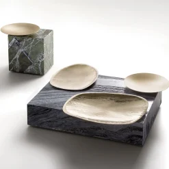 Tavolino quadrato Between Nature 40 in marmo verde di Stormostudio