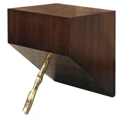 Tavolino quadrato D/Zen Natural Oro e Marrone di CtrlZak