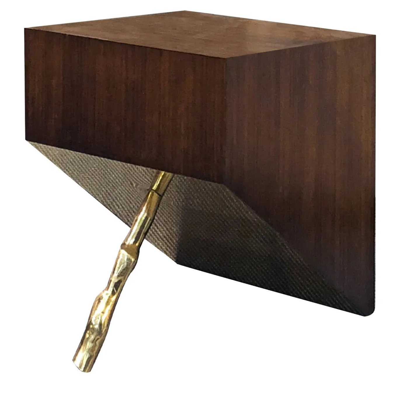 Tavolino quadrato D/Zen Natural Oro e Marrone di CtrlZak