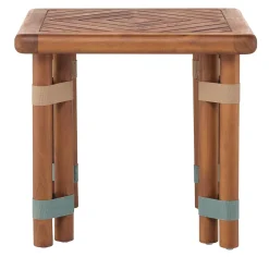 Tavolino quadrato per esterni Lignes in legno