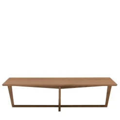 Tavolino rettangolare City con piano in legno di frassino di Fabio Rebosio