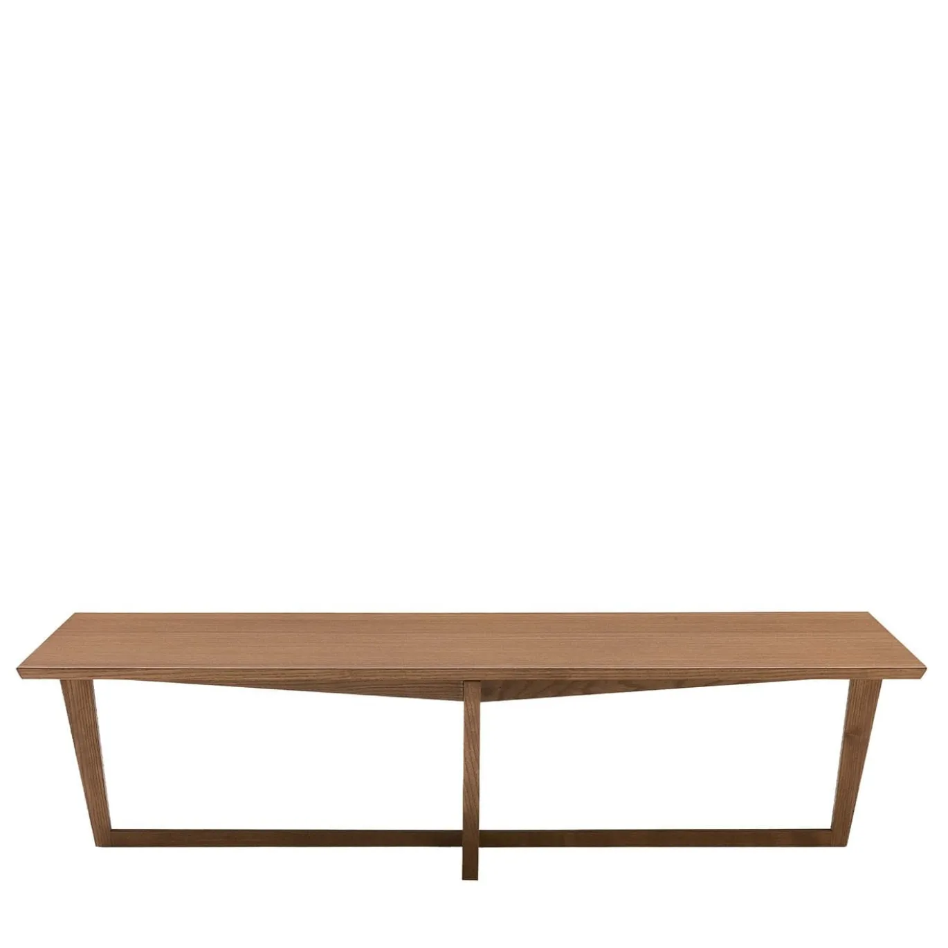 Tavolino rettangolare City con piano in legno di frassino di Fabio Rebosio