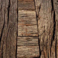 Tavolino rettangolare in legno di quercia storico recuperato