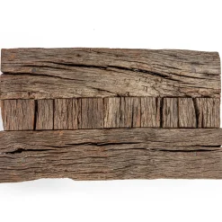 Tavolino rettangolare in legno di quercia storico recuperato