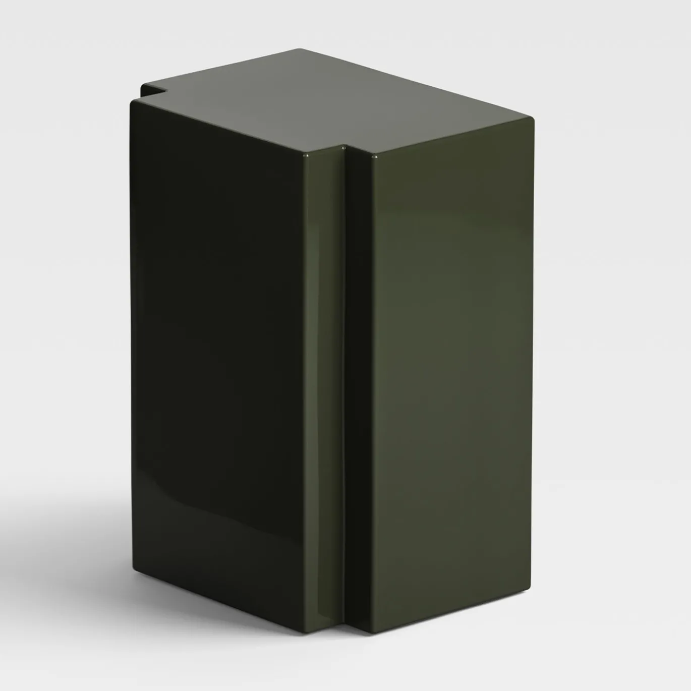 Tavolino rettangolare lucido verde oliva Lui