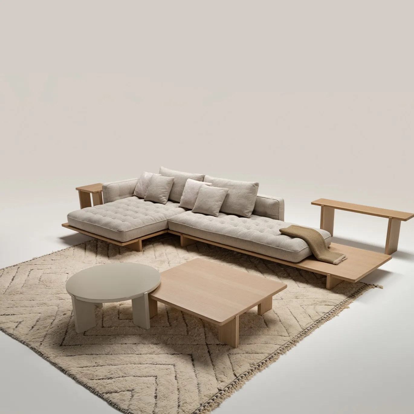 Tavolino Rettangolare Olimpia 763 in rovere naturale