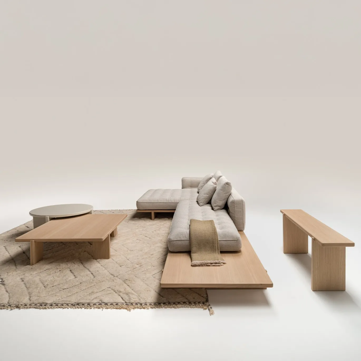Tavolino Rettangolare Olimpia 763 in rovere naturale