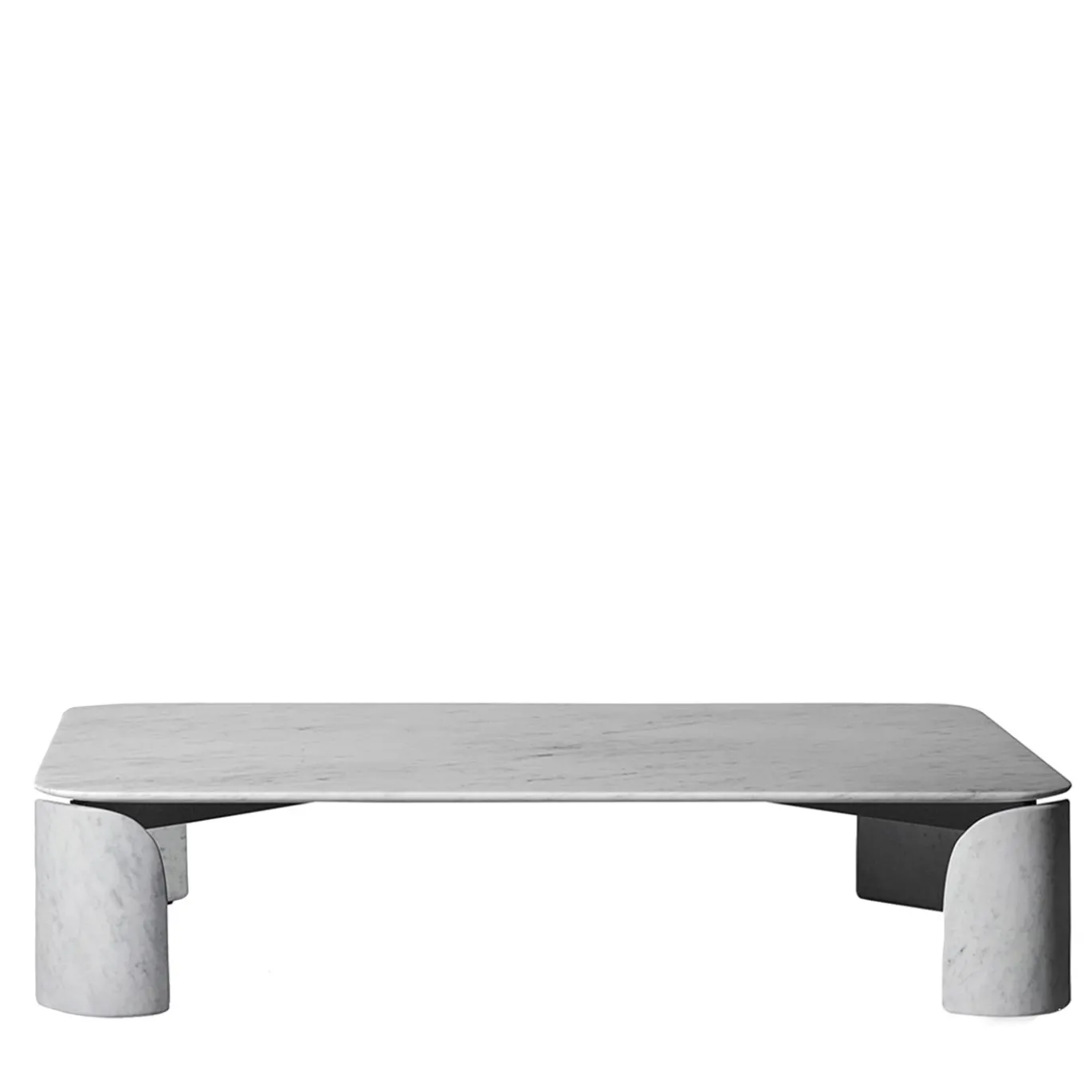 Tavolino rettangolare Taula Bianco Carrara